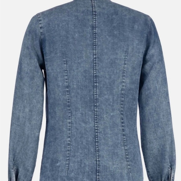 Kut from the Kloth Denim Ruffle Button Down Shirt - Picture 2 of 11